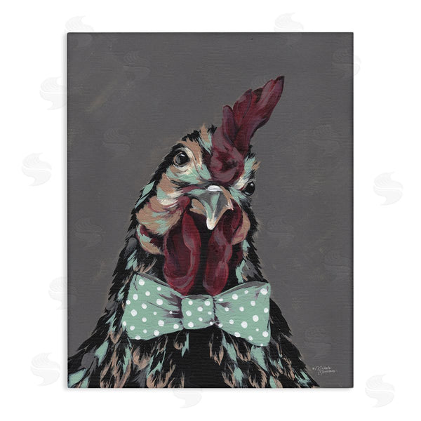 stupell industries Michele Norman | Rooster Sire Exotic Farm Animal Polka Dot Bowtie Wall Art