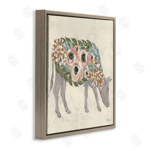Stupell Industries Michele Norman | Rustic Horse Pink Green Floral Body Wall Art