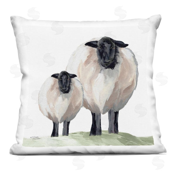 stupell industries Michele Norman | Sheep And Lamb Portrait Printed Throw Pillow