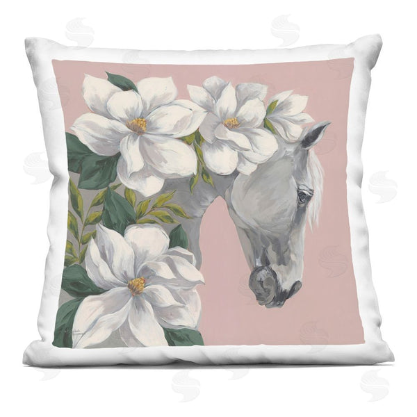 stupell industries Michele Norman | Sweet Maggie Floral Horse Throw Pillow