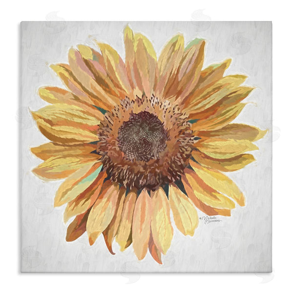 stupell industries Michele Norman | Vivid Yellow Sunflower Petals Aerial View Flower Wall Art