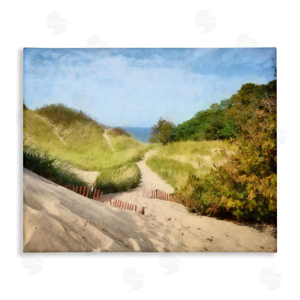 stupell industries Michelle Calkins | Sandy Summer Beach Path Wall Art
