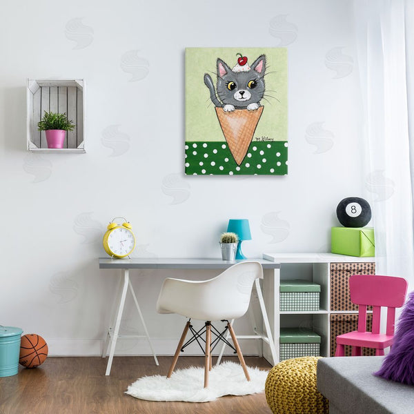 Stupell Industries Michelle Gilsey | Cat In Ice Cream Cone Wall Art