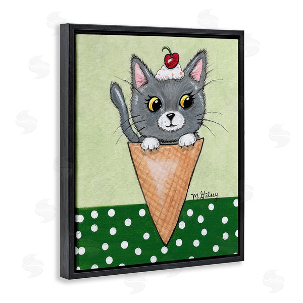 Stupell Industries Michelle Gilsey | Cat In Ice Cream Cone Wall Art