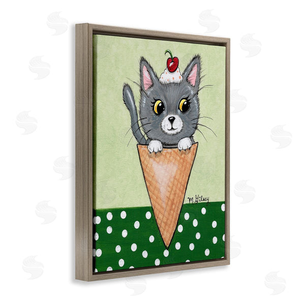Stupell Industries Michelle Gilsey | Cat In Ice Cream Cone Wall Art