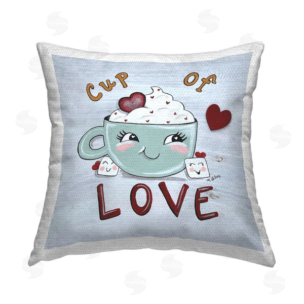 Stupell Industries Michelle Gilsey | Cup Of Love Mug Printed Throw Pillow