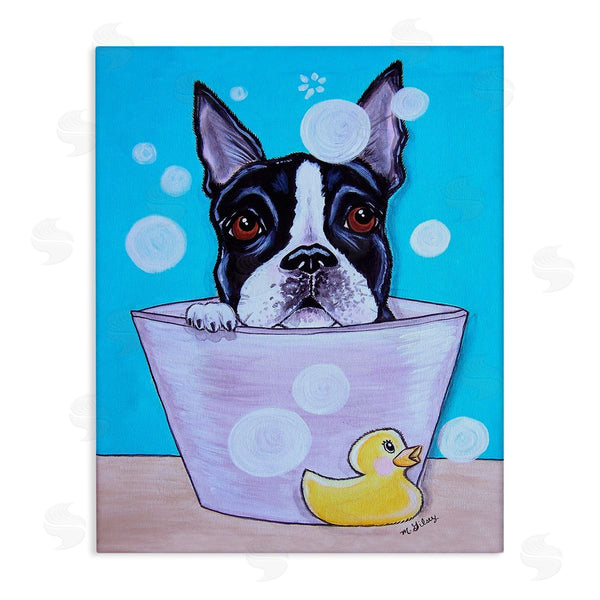 stupell industries Michelle Gilsey | Dog & Soap Bubbles Wall Art