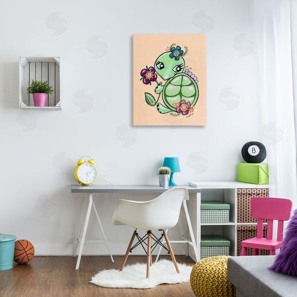Stupell Industries Michelle Gilsey | Floral Blossom Turtle Wall Art
