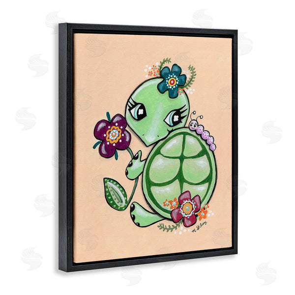 Stupell Industries Michelle Gilsey | Floral Blossom Turtle Wall Art