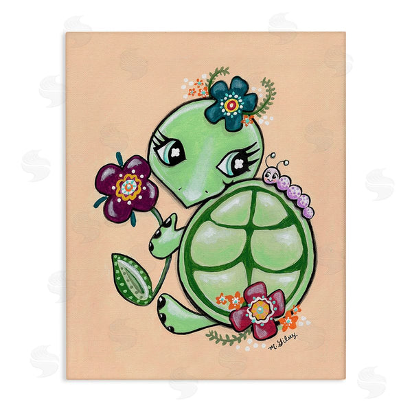 stupell industries Michelle Gilsey | Floral Blossom Turtle Wall Art