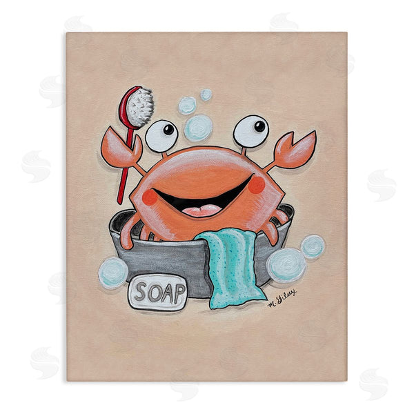 stupell industries Michelle Gilsey | Happy Crab Bathing Wall Art
