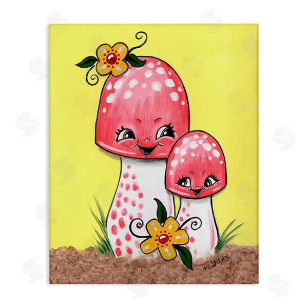 stupell industries Michelle Gilsey | Happy Mushrooms & Flowers Wall Art