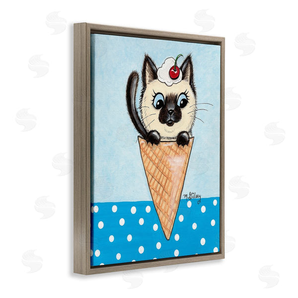 Stupell Industries Michelle Gilsey | Kitten Sundae Cone Wall Art