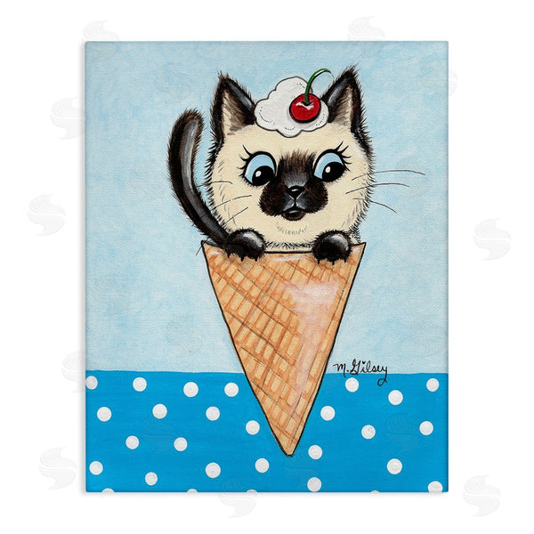 stupell industries Michelle Gilsey | Kitten Sundae Cone Wall Art
