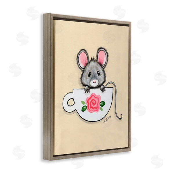 Stupell Industries Michelle Gilsey | Mouse In Teacup Wall Art