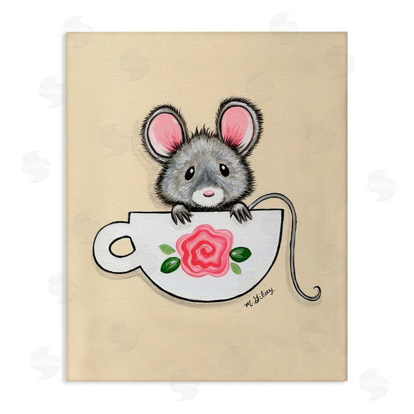 stupell industries Michelle Gilsey | Mouse in Teacup Wall Art