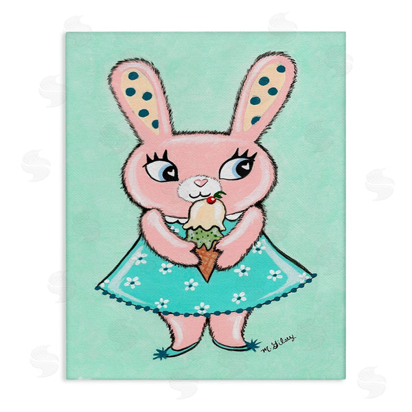 stupell industries Michelle Gilsey | Pastel Bunny & Ice Cream Wall Art