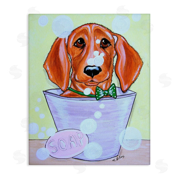 stupell industries Michelle Gilsey | Puppy with Soap Bubbles Wall Art