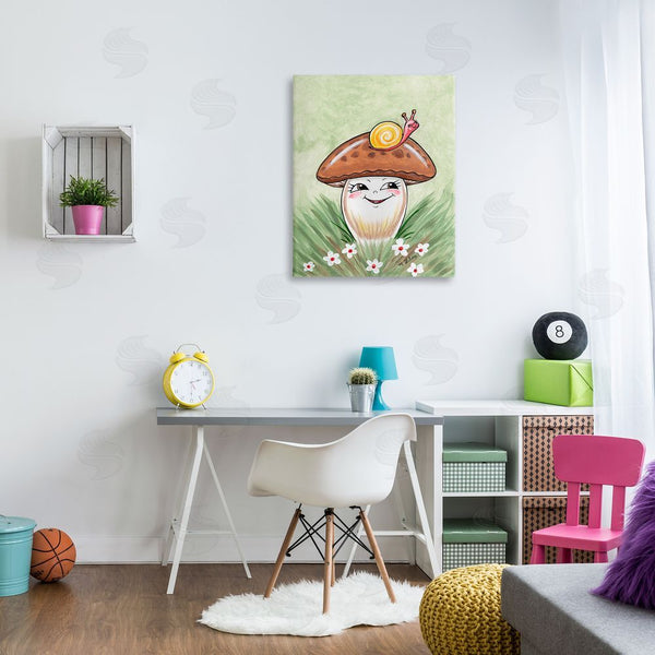 Stupell Industries Michelle Gilsey | Smiling Mushroom & Snail Wall Art