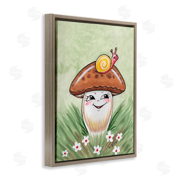 Stupell Industries Michelle Gilsey | Smiling Mushroom & Snail Wall Art