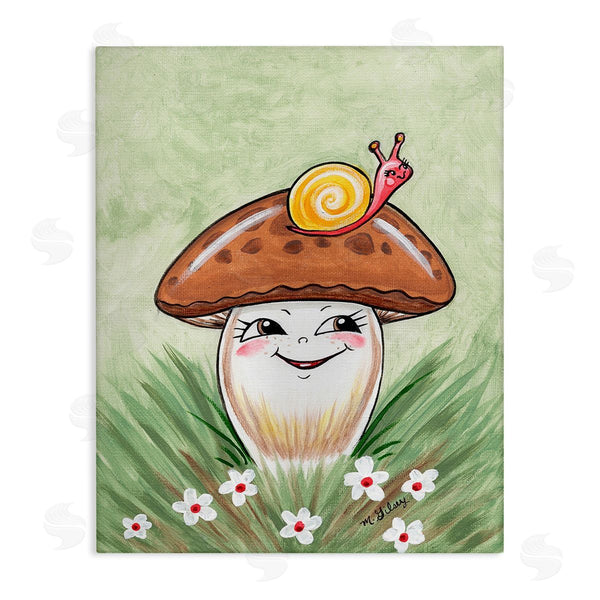 stupell industries Michelle Gilsey | Smiling Mushroom & Snail Wall Art
