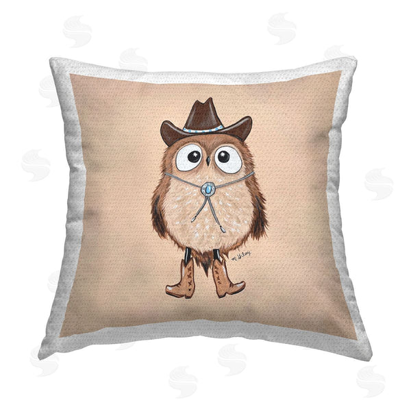 Stupell Industries Michelle Gilsey | Western Cowboy Owl Printed Throw Pillow