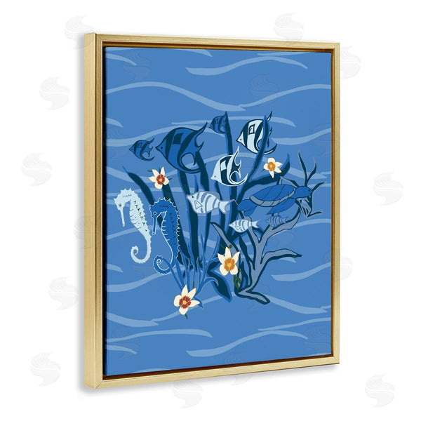 Stupell Industries Michelle Ingari Designs | Blue Undersea Critters