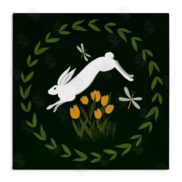 stupell industries Michelle Ingari Designs | Bunny Hopping in Wreath