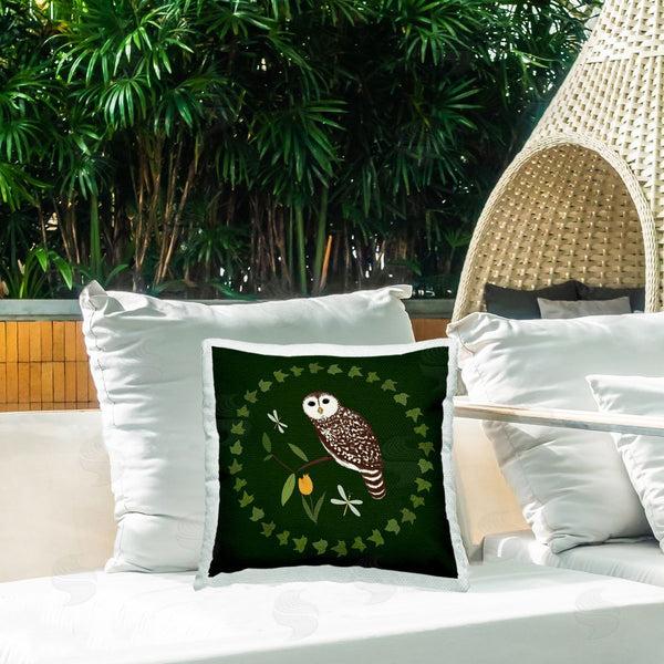Stupell Industries Michelle Ingari Designs | Owl & Tulip Wreath Printed Throw Pillow