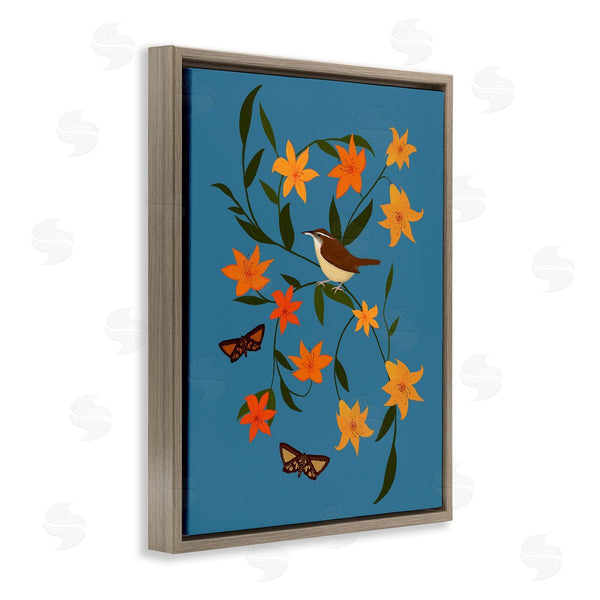 Stupell Industries Michelle Ingari Designs | Sparrow On Lily Bunches