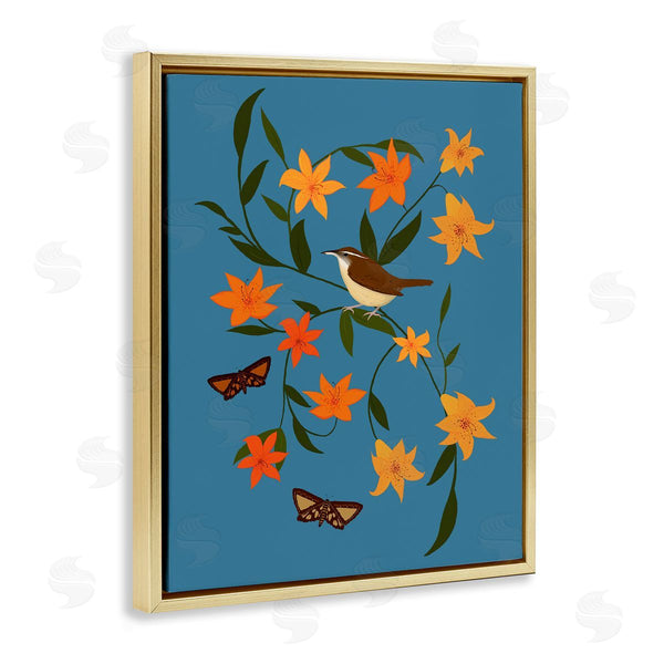 Stupell Industries Michelle Ingari Designs | Sparrow On Lily Bunches