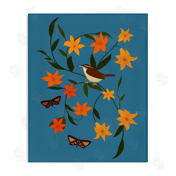 stupell industries Michelle Ingari Designs | Sparrow on Lily Bunches
