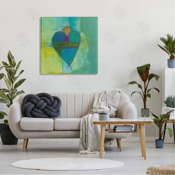 Stupell Industries Michelle Oppenheimer | Green Vivid Heart Shape Wall Art