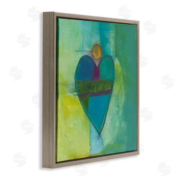 Stupell Industries Michelle Oppenheimer | Green Vivid Heart Shape Wall Art