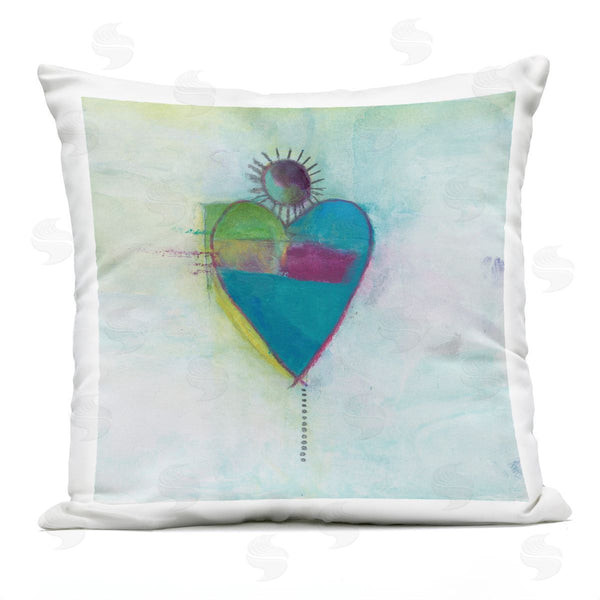Stupell Industries Michelle Oppenheimer | Heart Sun Rays Shapes Printed Throw Pillow