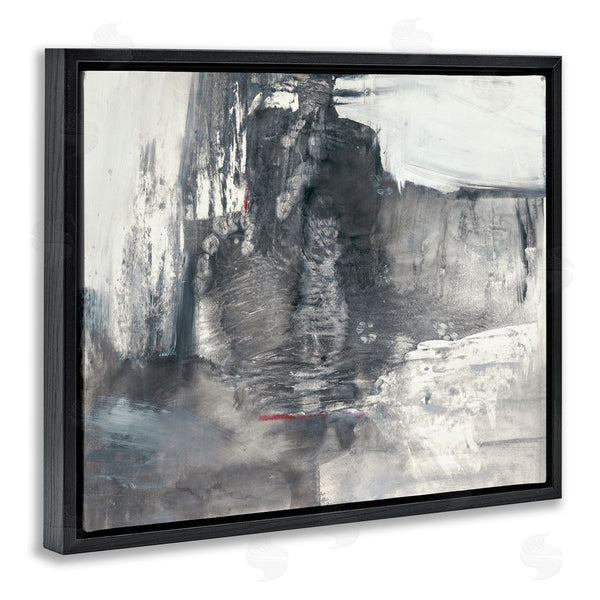 Stupell Industries Michelle Oppenheimer | Intense Movement Abstraction Contrasting Soft Grey White Wall Art