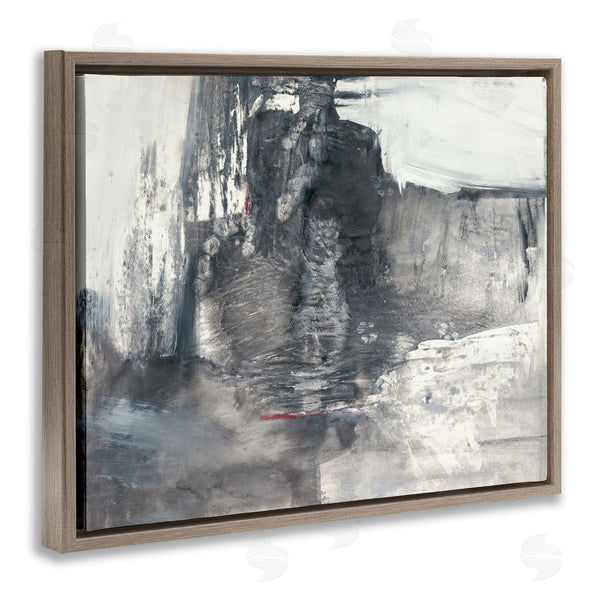 Stupell Industries Michelle Oppenheimer | Intense Movement Abstraction Contrasting Soft Grey White Wall Art