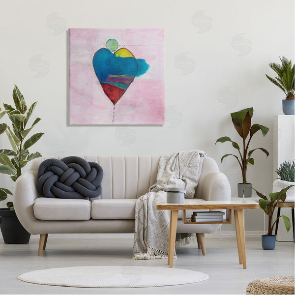 Stupell Industries Michelle Oppenheimer | Pink Contemporary Heart Circle Wall Art