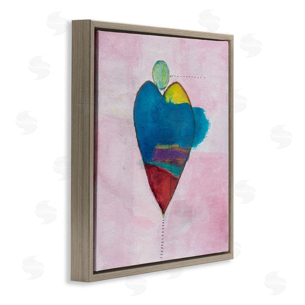 Stupell Industries Michelle Oppenheimer | Pink Contemporary Heart Circle Wall Art
