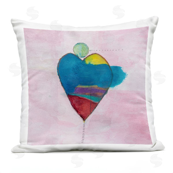 Stupell Industries Michelle Oppenheimer | Vivid Heart Shape Symbol Printed Throw Pillow