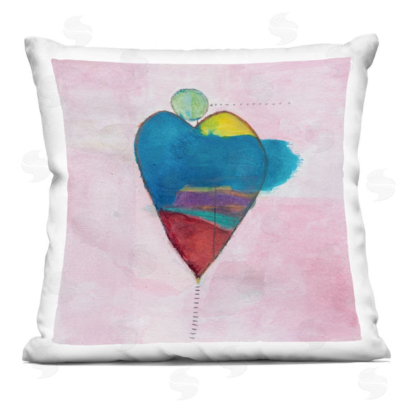 stupell industries Michelle Oppenheimer | Vivid Heart Shape Symbol Printed Throw Pillow