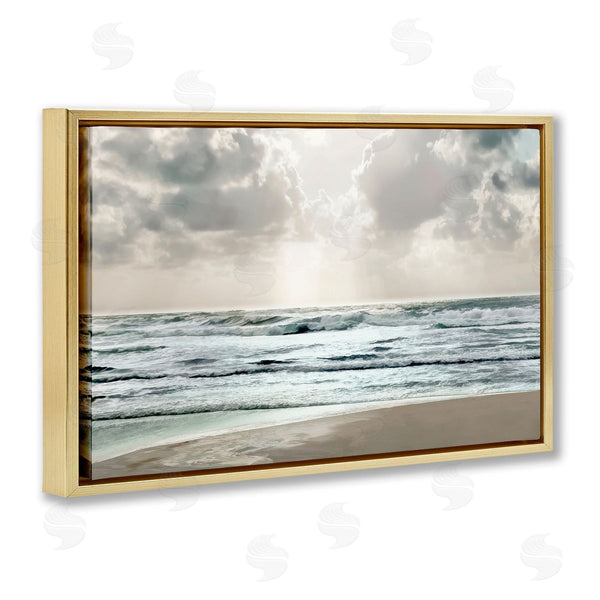 Stupell Industries Mike Calascibetta | Cloudy Sunlight Beach