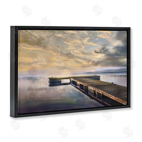 Stupell Industries Mike Calascibetta | Lazy Morning Lake Dock