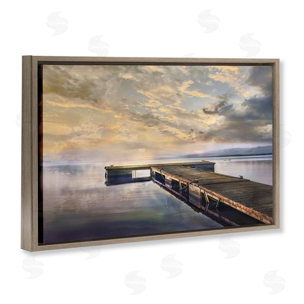 Stupell Industries Mike Calascibetta | Lazy Morning Lake Dock