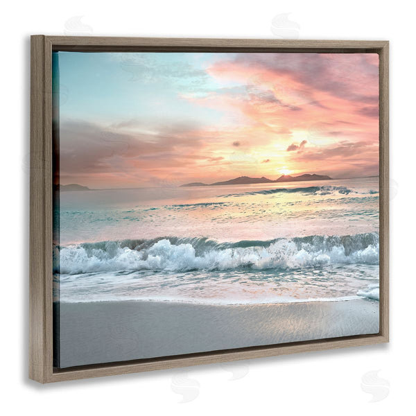 Stupell Industries Mike Calascibetta | Morning Sunrise Beach Landscape