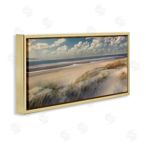 Stupell Industries Mike Calascibetta | Rolling Clouds Beach Scenery Wall Art