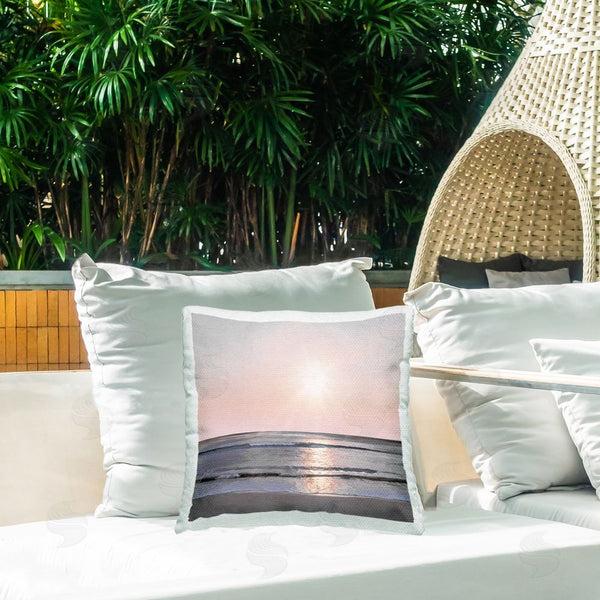 Stupell Industries Mike Calascibetta | Summer Sunset Coast Printed Throw Pillow