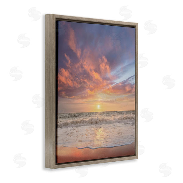 Stupell Industries Mike Calascibetta | Sunlit Clouds Over Beach