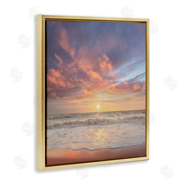 Stupell Industries Mike Calascibetta | Sunlit Clouds Over Beach