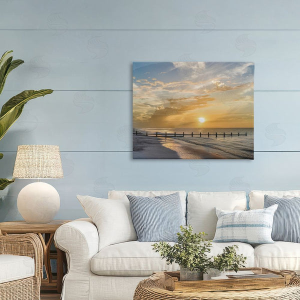 Stupell Industries Mike Calascibetta | Sunset Pier Photograph